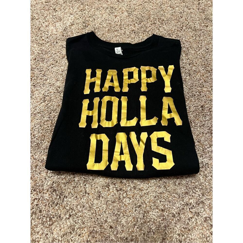 Bella Canvas "Happy Holidays" Black Tee
